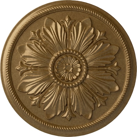 Ekena Millwork Kaya Ceiling Medallion (Fits Canopies up to 5 1/4"), Hand-Painted Pale Gold, 23 5/8"OD x 1 1/2"P CM23KAPAS